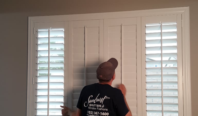 Installation of plantation shutters in Miami